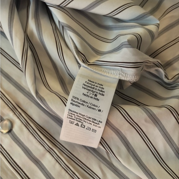 Madewell striped button up western style shirt - Picture 6 of 8